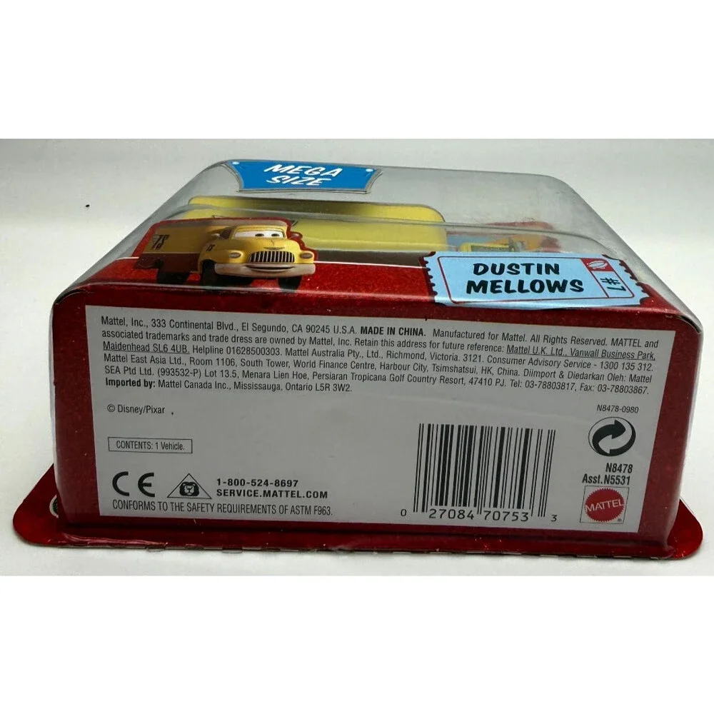 Disney Pixar Cars Dustin Mellows Mega Size Race-O-Rama Diecast NIP